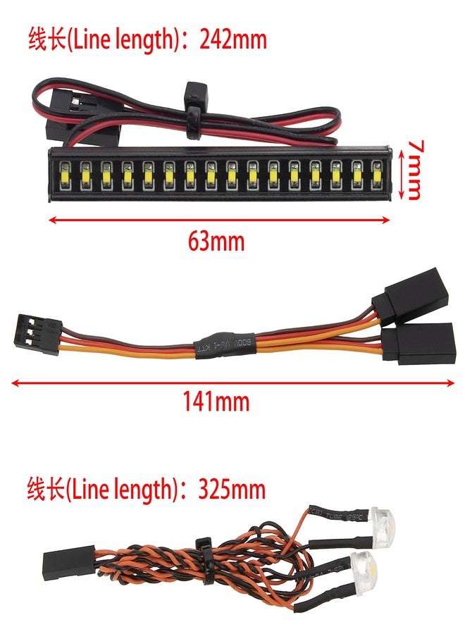 MEUS RACING طقم مصابيح سقف MEUS RACING TRX4M مع 16 مصباح LED لسيارة MEUS TRX4M Ripper Body V1 V2 1/18 RC Crawler Car Upgrade Parts - Image 3